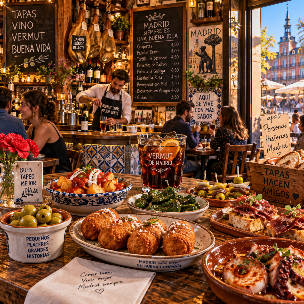 Tapas tradicionales vs. modernas: evolución de un clásico madrileño